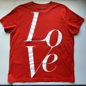 Michael Kors Red LOVE T-Shirt, Size L. Excellent condition!